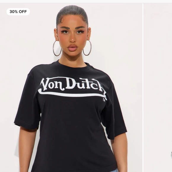 NWT Von Dutch Mini Bag and matching tee in Black and White - Picture 15 of 15